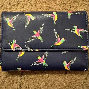 Hummingbird Trifold Women’s Wallet. Super Soft Man Made Material